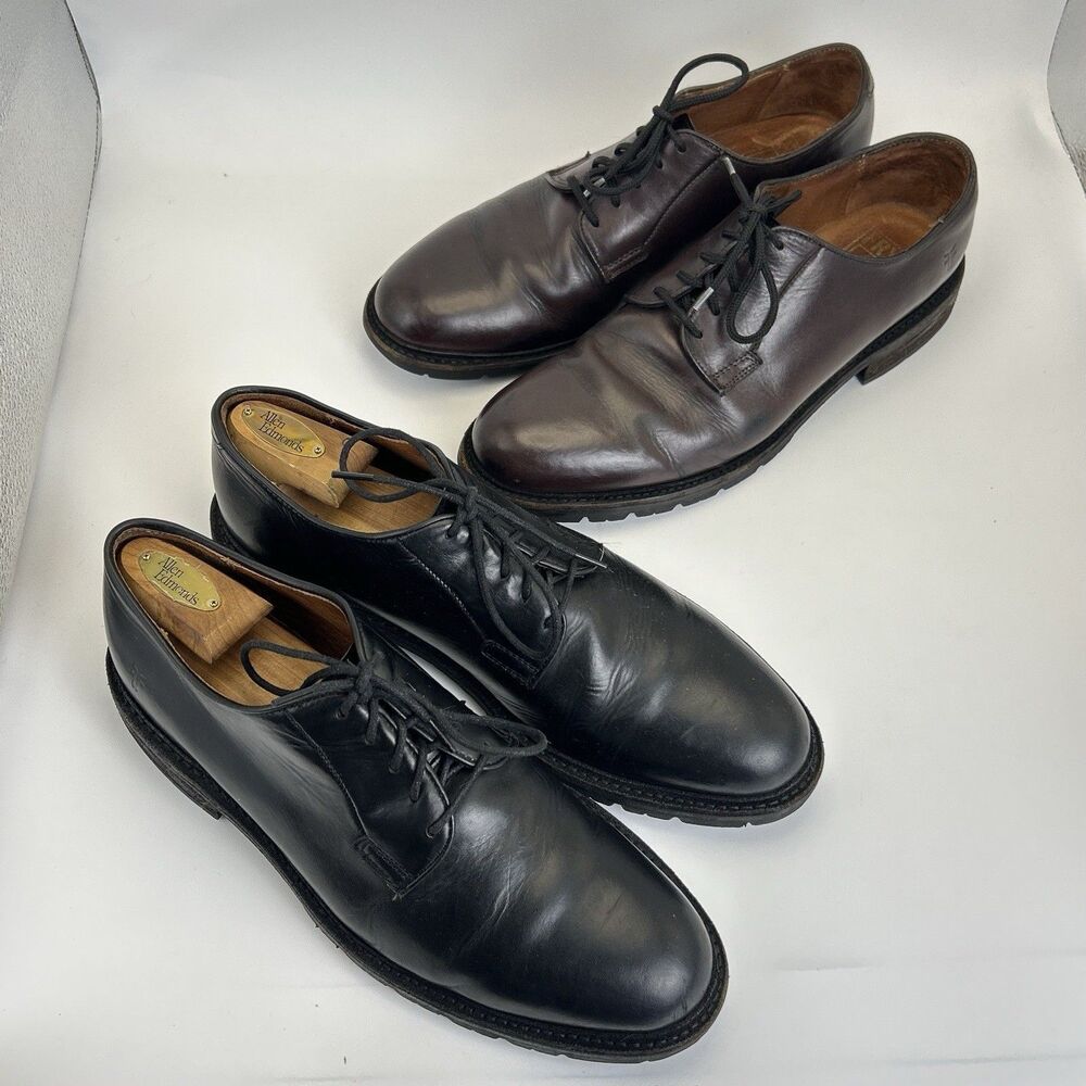FRYE James Lug Oxford Dress Shoes Men’s Size 11 D Havana Dark Brown Leather - Picture 10 of 10